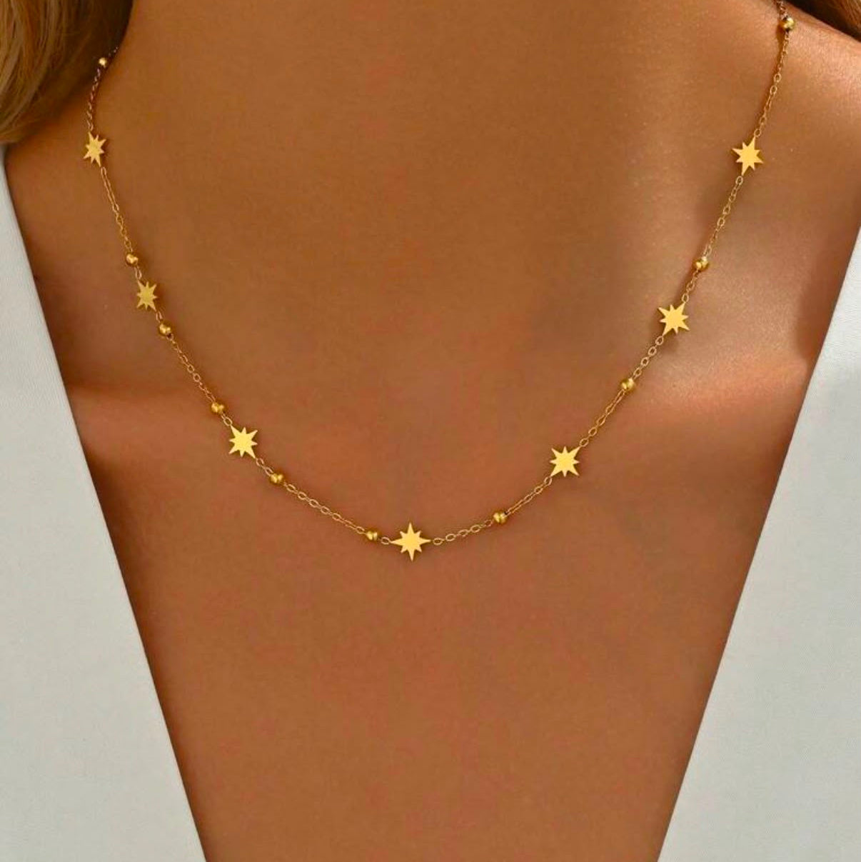 SS Tiny Star Necklace Gold (Gizelle)