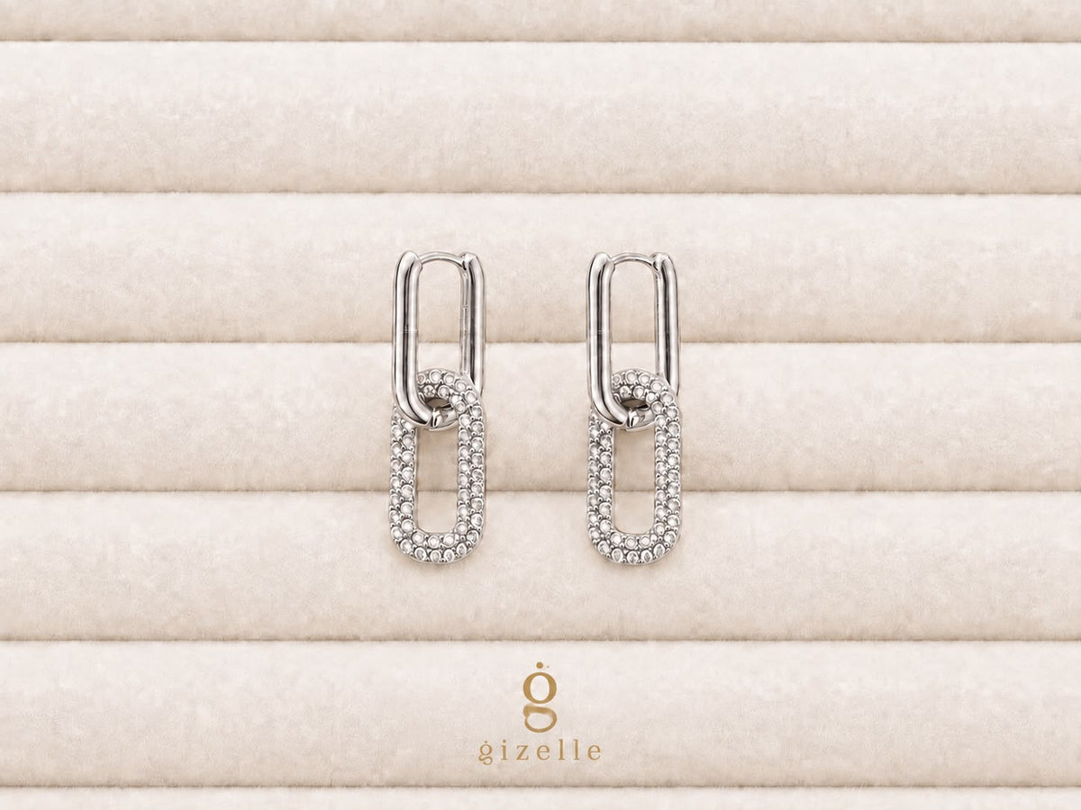 Interlink Earring Silver (Gizelle)