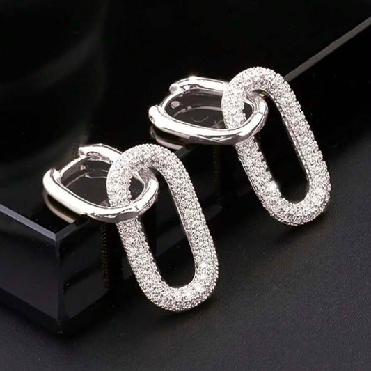 Interlink Earring Silver (Gizelle)