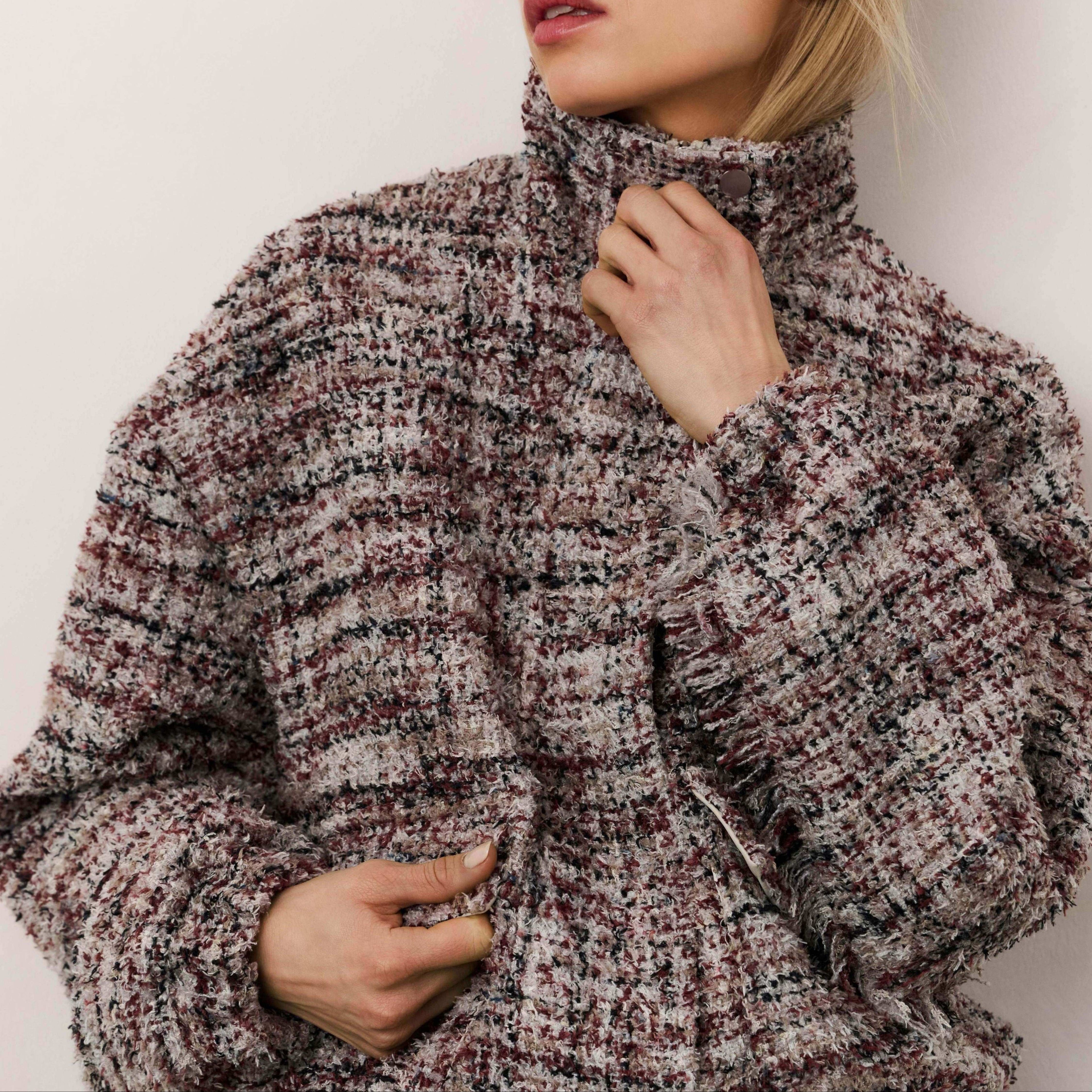 Boucle Jacket With Fringes (Yaya)