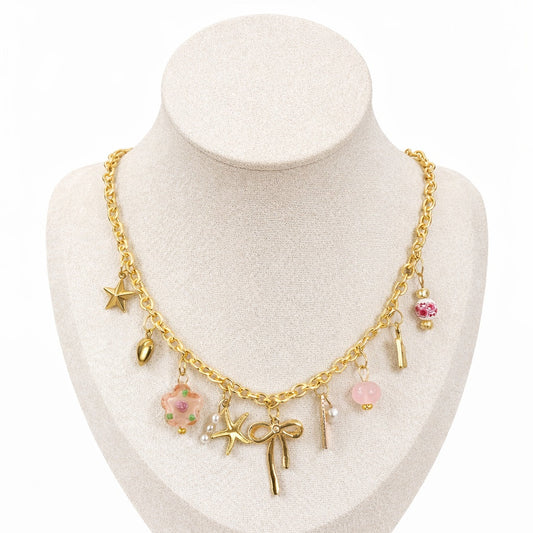 Bow Charm Necklace (Gizelle)