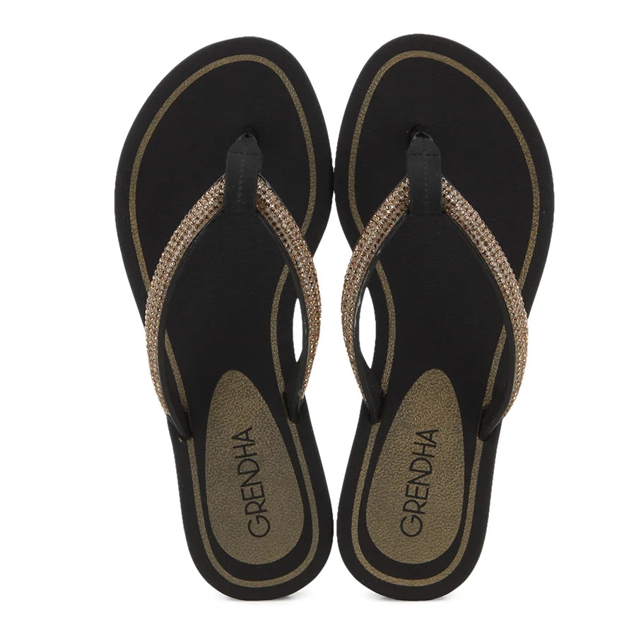 Grendha Brilho Thong Black (Ipanema)
