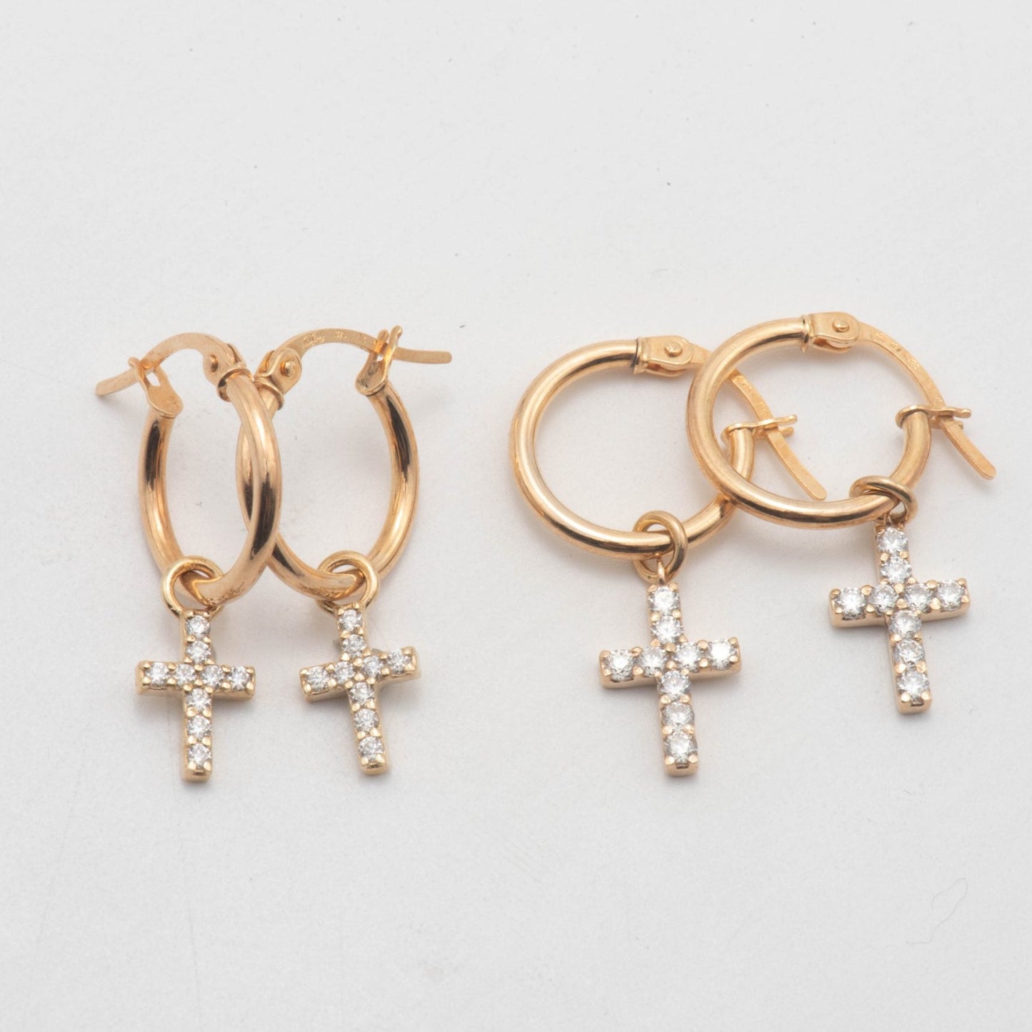 Cross 1.7 Moissanite Earrings Gold (KVJ)