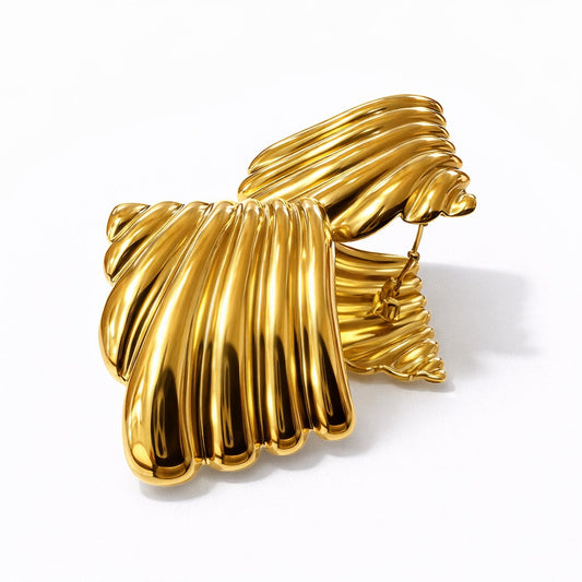 Gold Square Earrings (Gizelle)