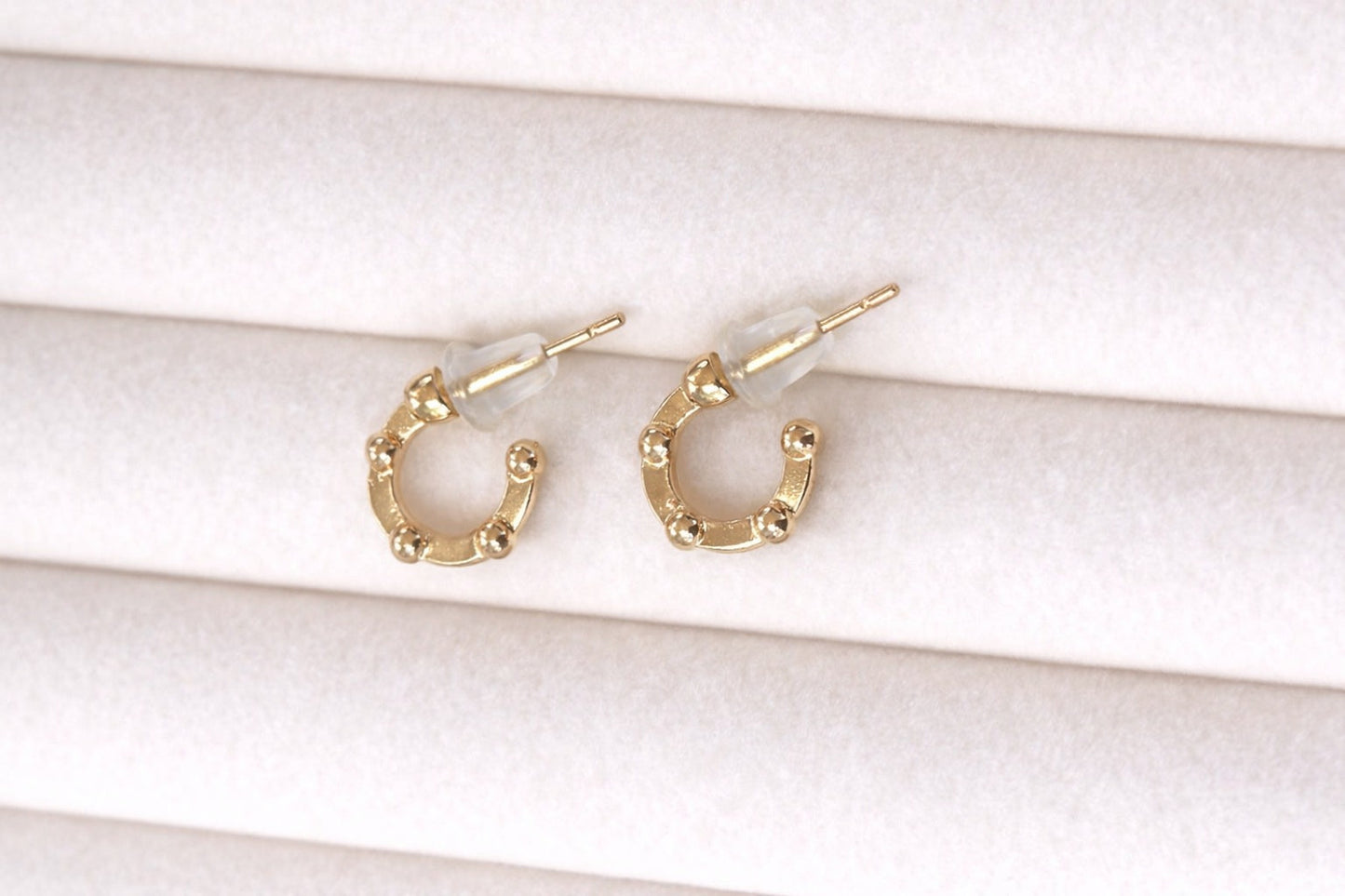 Gold Studded Hoop (Gizelle)