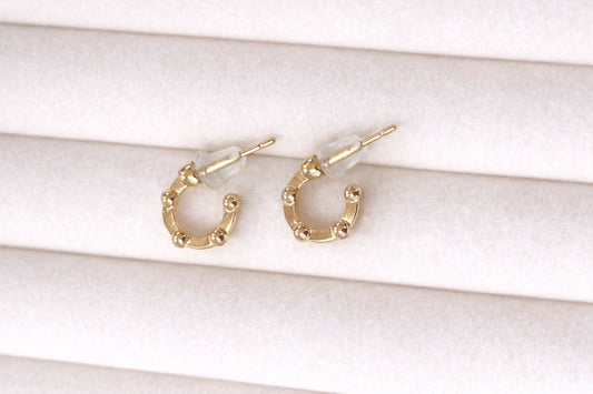 Gold Studded Hoop (Gizelle)