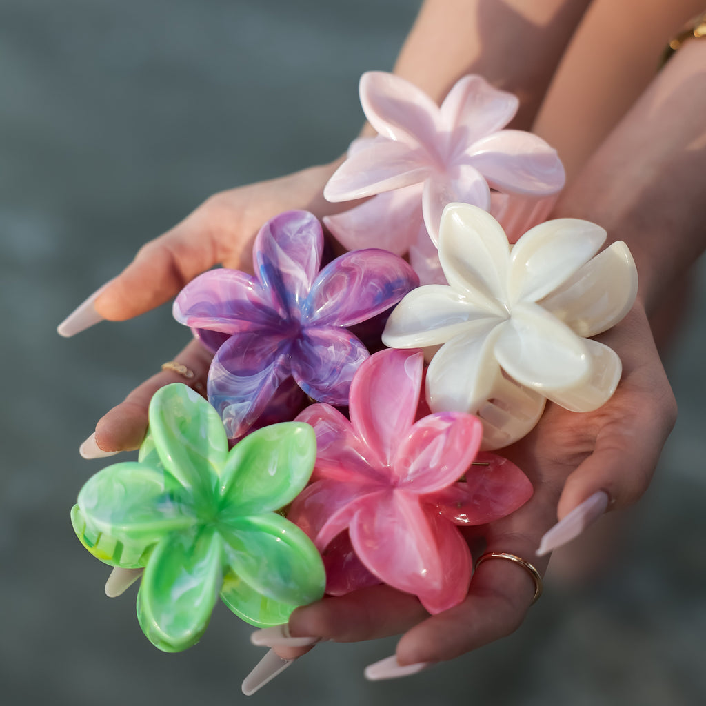 Marble Flower Clip (Gizelle)