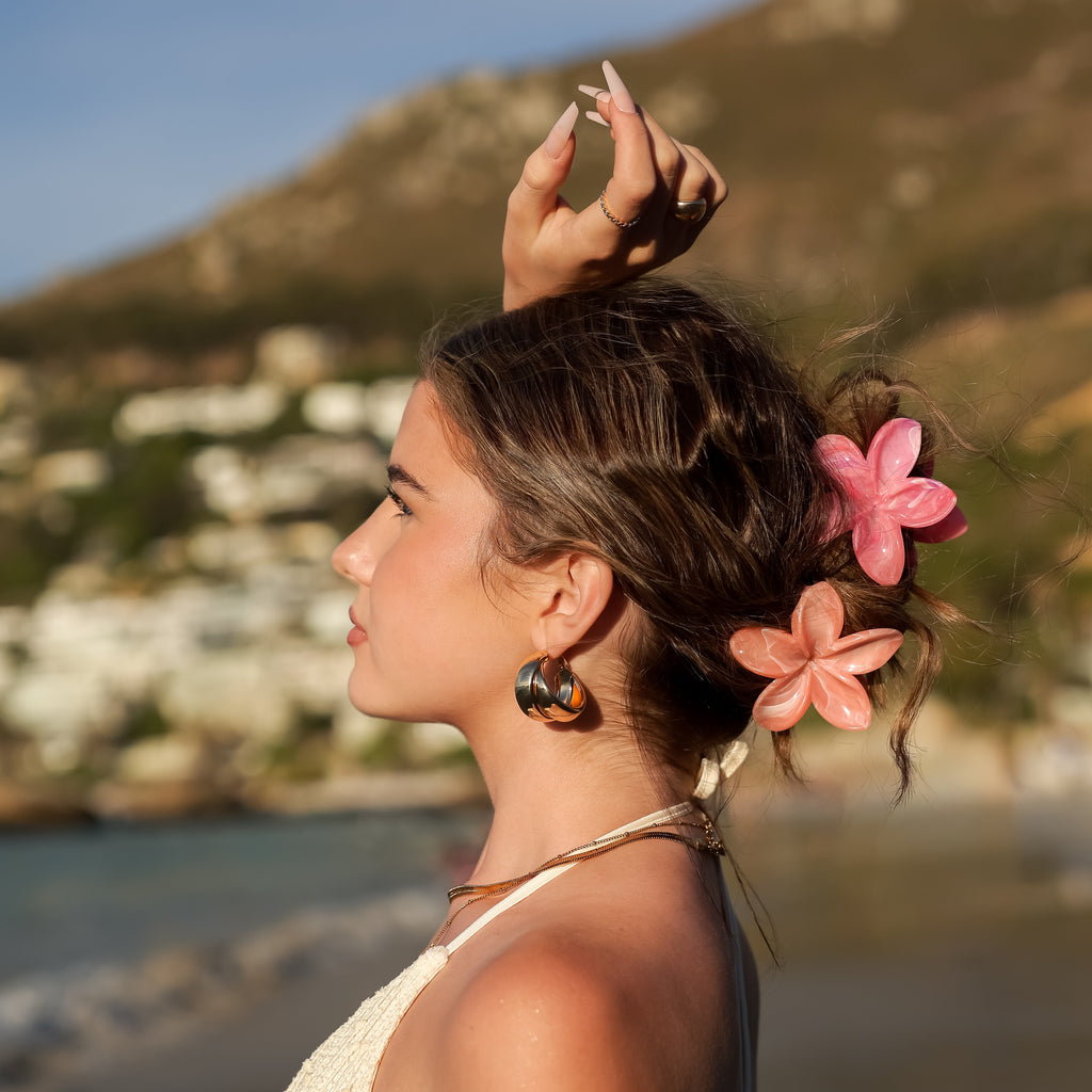 Marble Flower Clip (Gizelle)