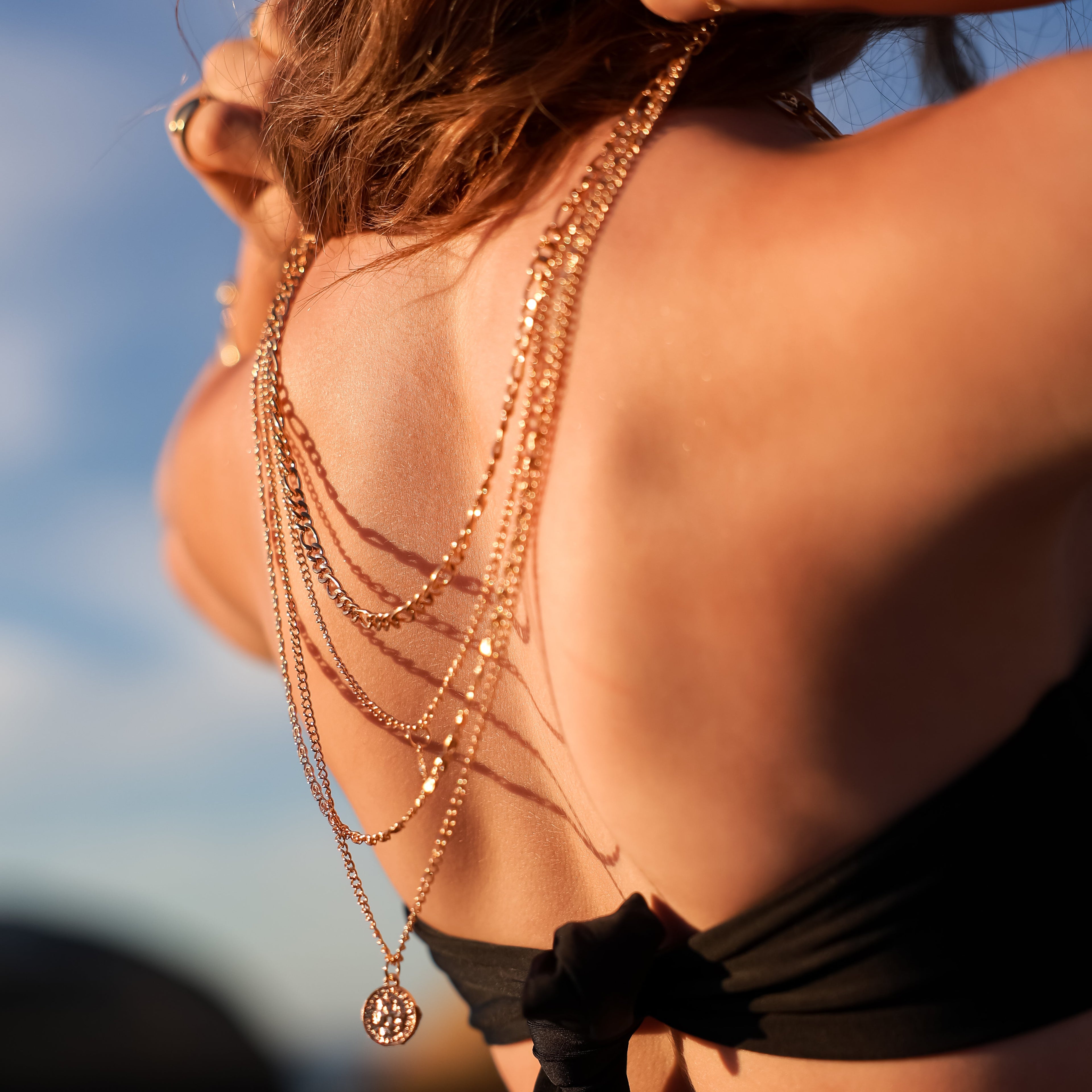 Layered Necklace Gold (Gizelle)