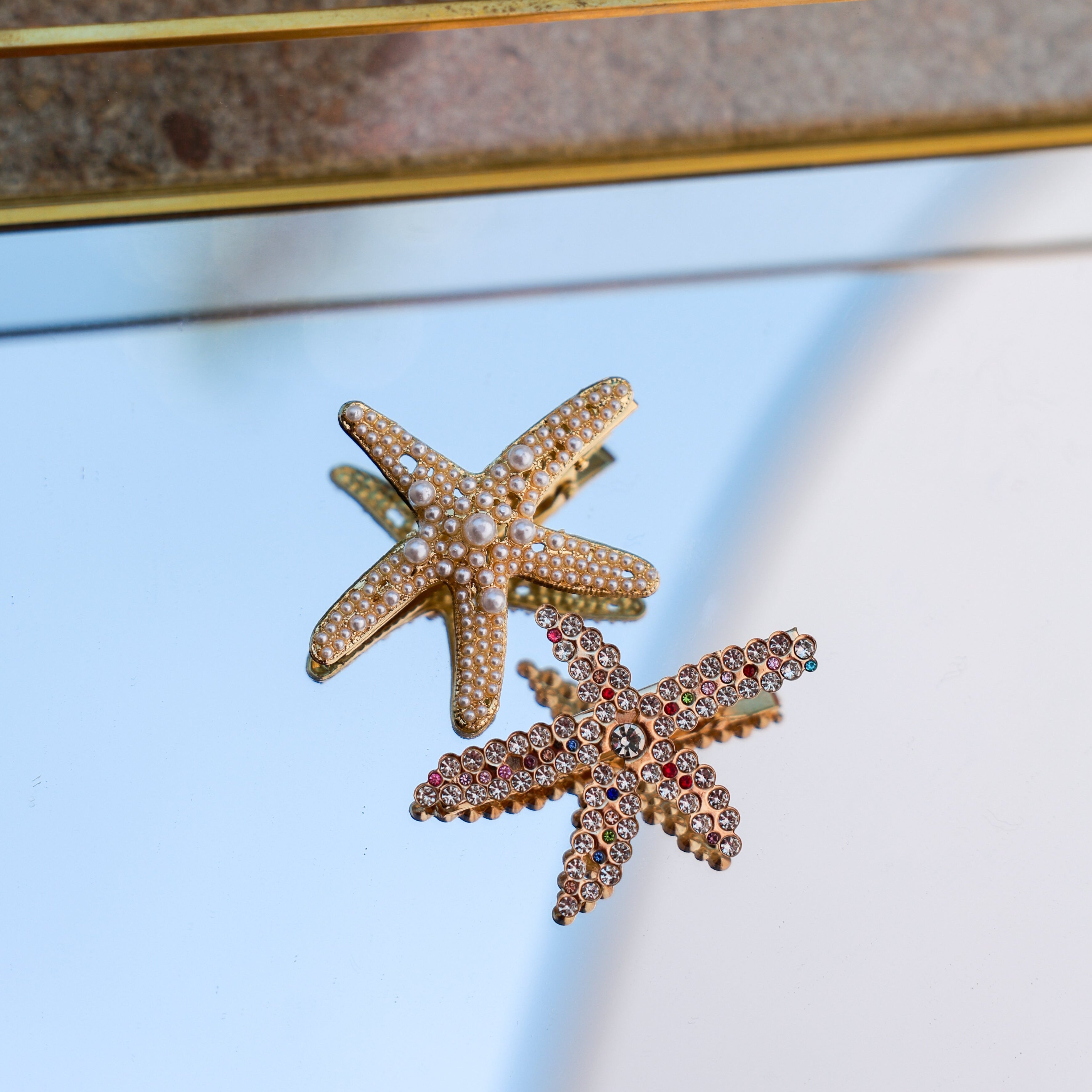2pc Starfish Hair Clip (Gizelle)
