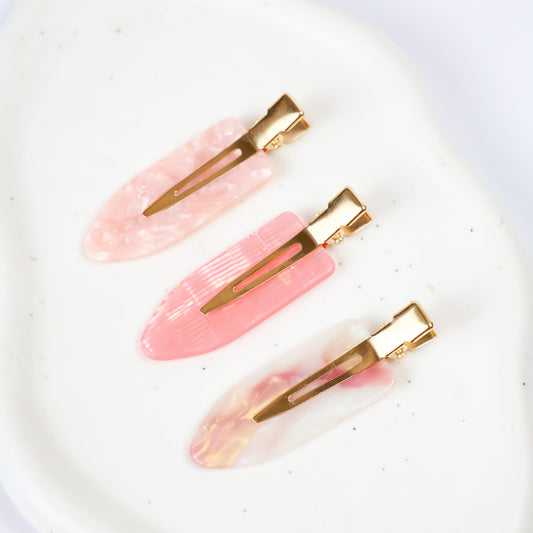 3pc Colored Clips Assorted (Gizelle)