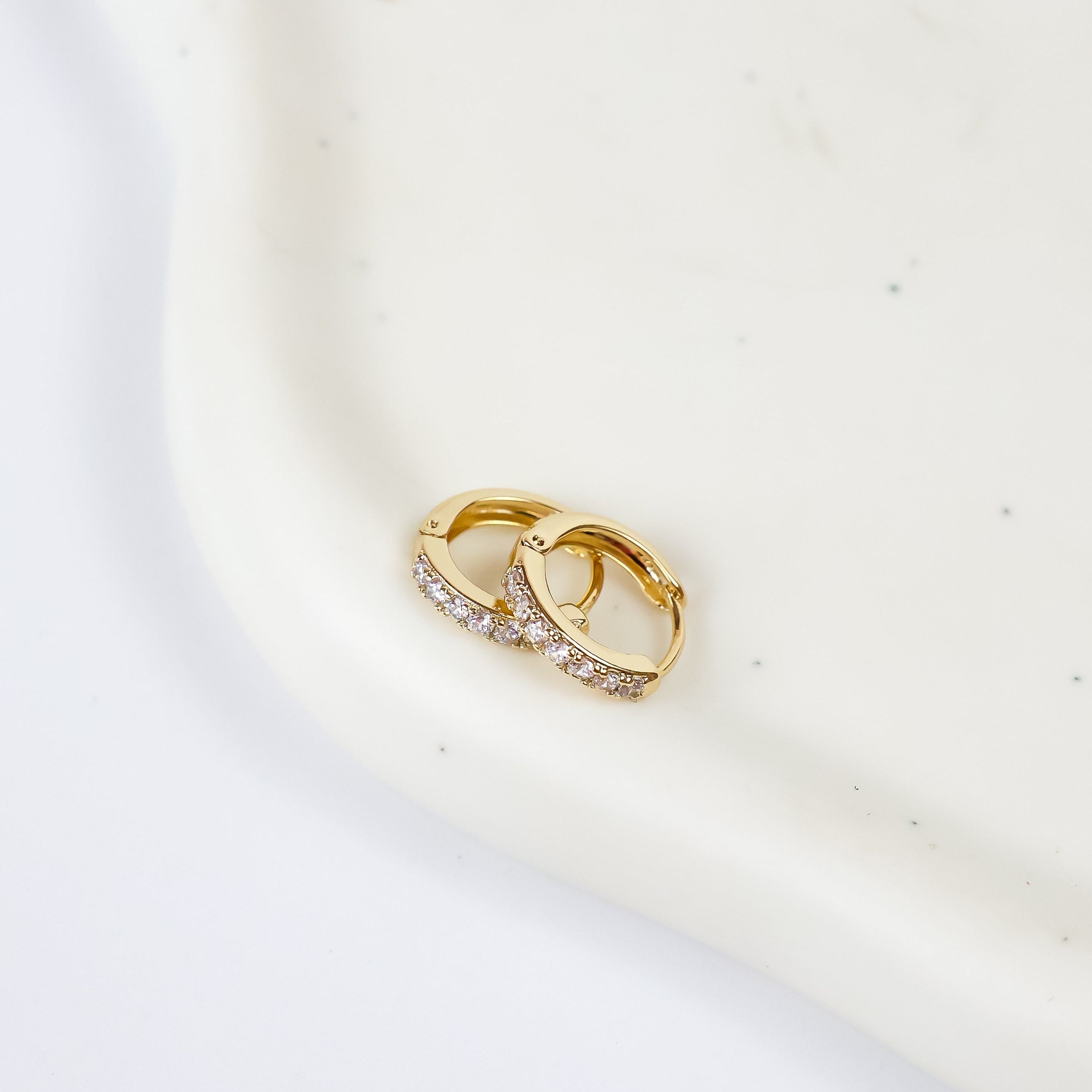 Rhinestone Huggies Small (Gizelle)