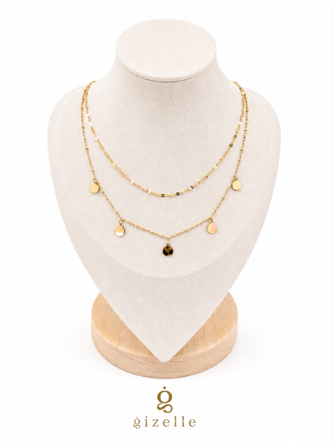 SS Double Circle Necklace (Gizelle)