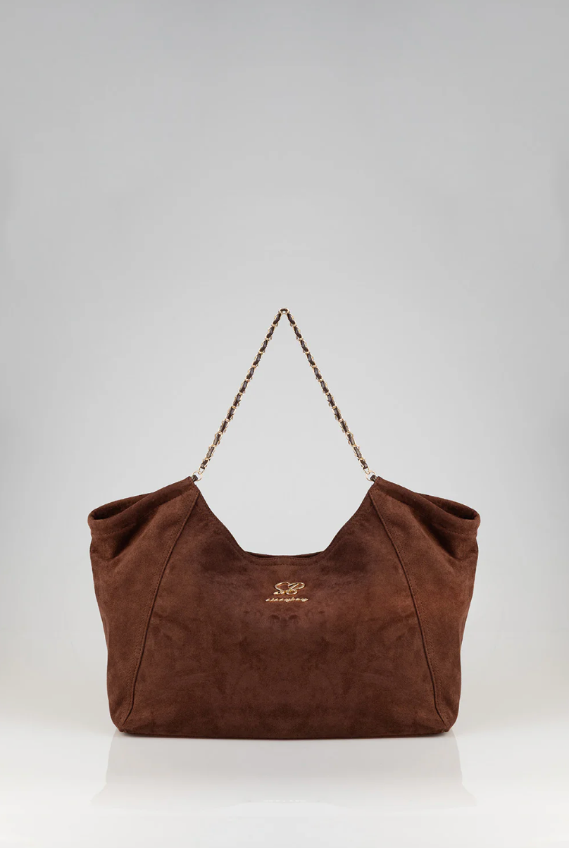 Chocolate Suede Handbag (Sissy Boy)