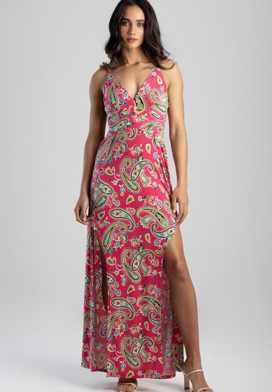 Multi Print Maxi Dress (Sissy Boy)