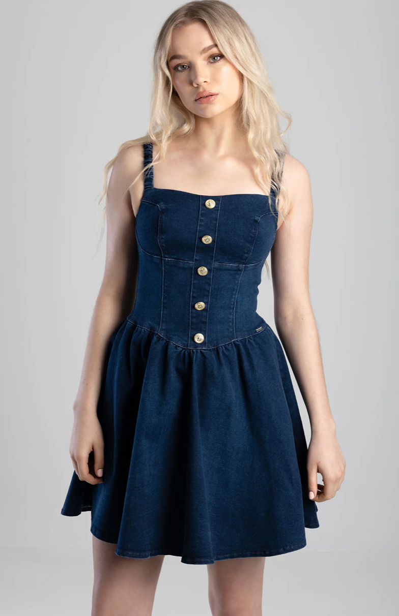 Regina Denim Skater Dress (Sissy Boy)