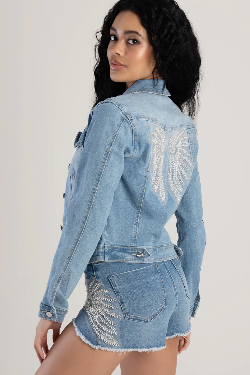 Wings Denim Shorts (Sissy Boy)