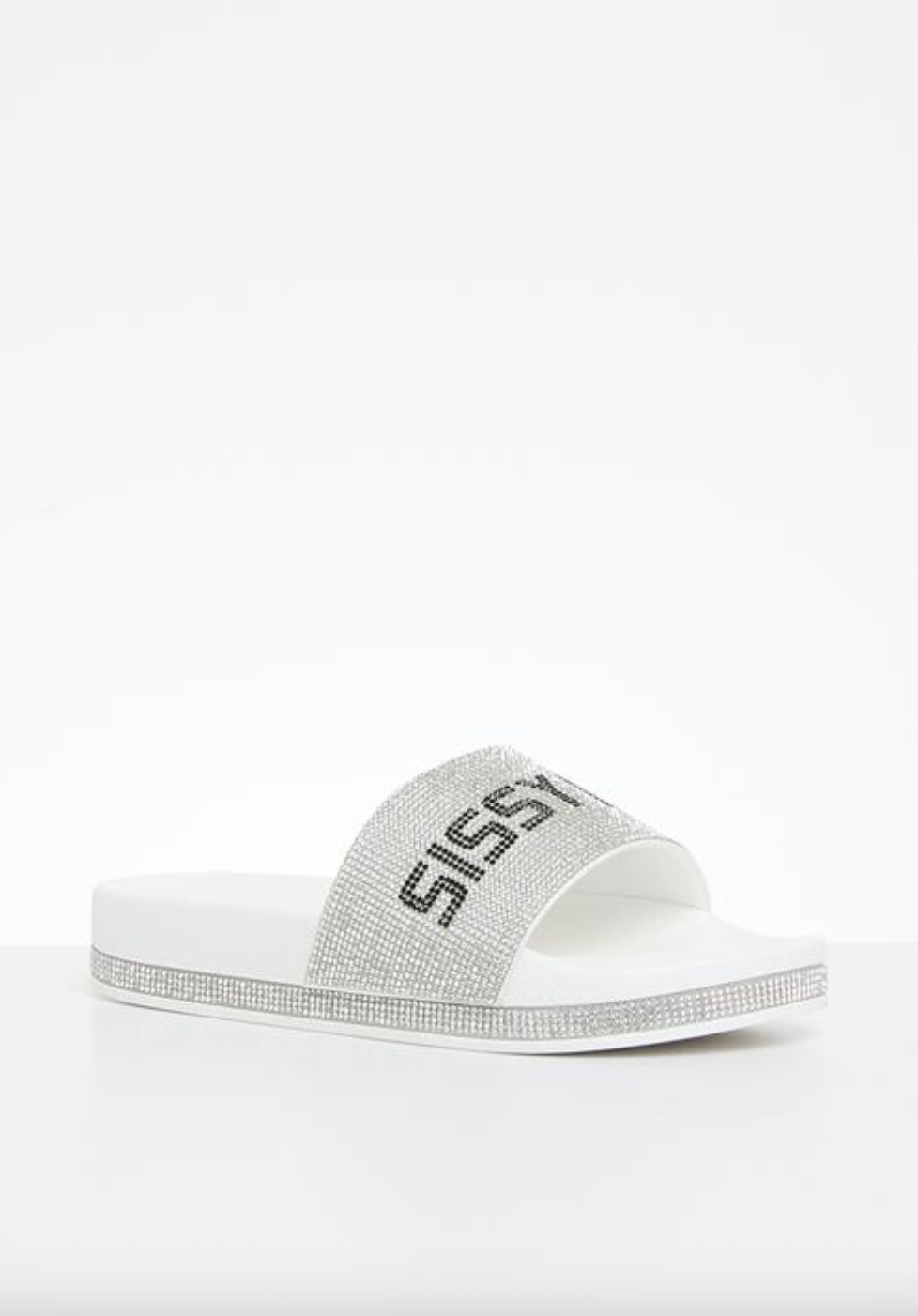 White Sequin Slide (Sissy Boy)