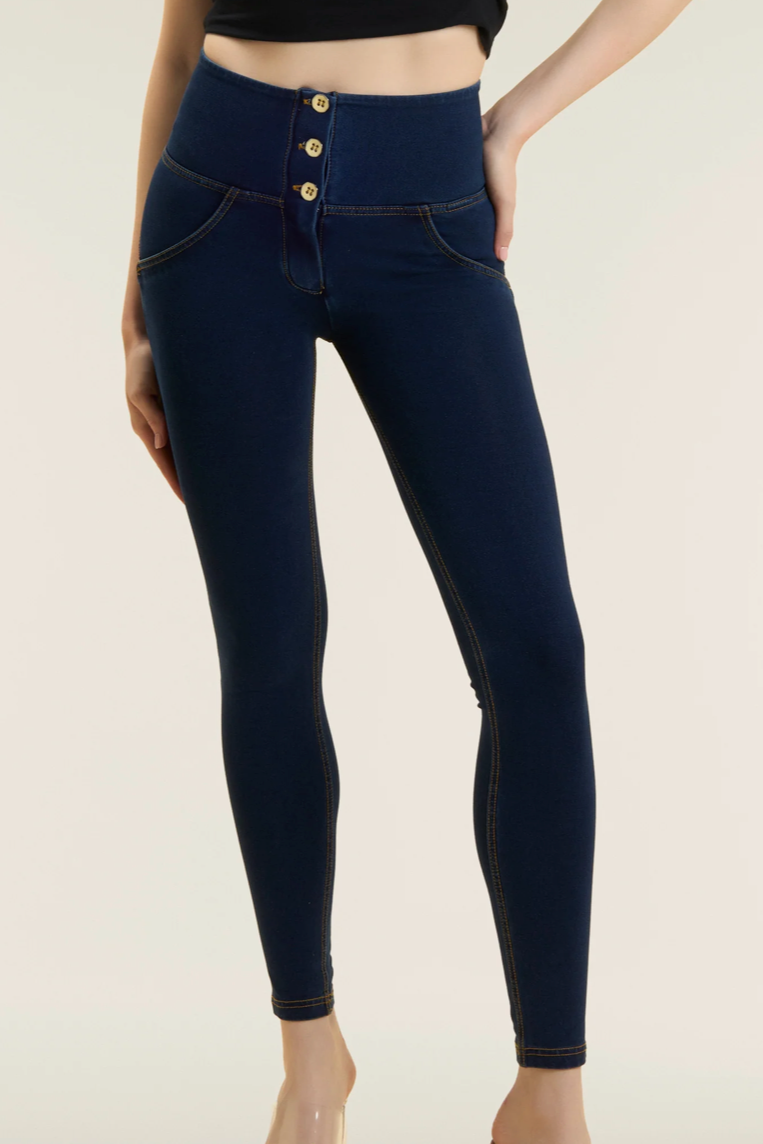 WR.UP Skinny Button High Waist With Seams (Freddy)