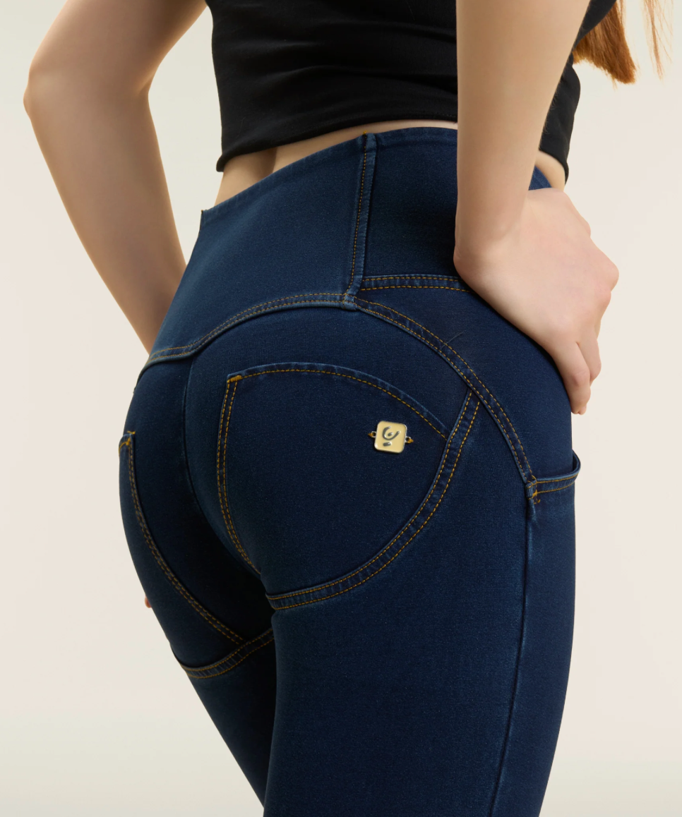 WR.UP Skinny Button High Waist With Seams (Freddy)