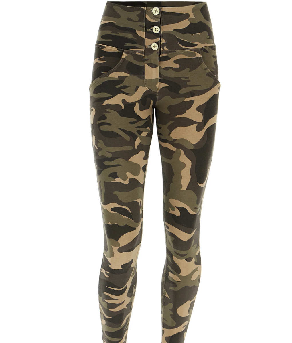 WR.UP Skinny Button High Waist Camouflage (Freddy)