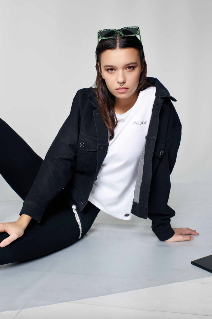 Black Denim Jacket (Freddy)