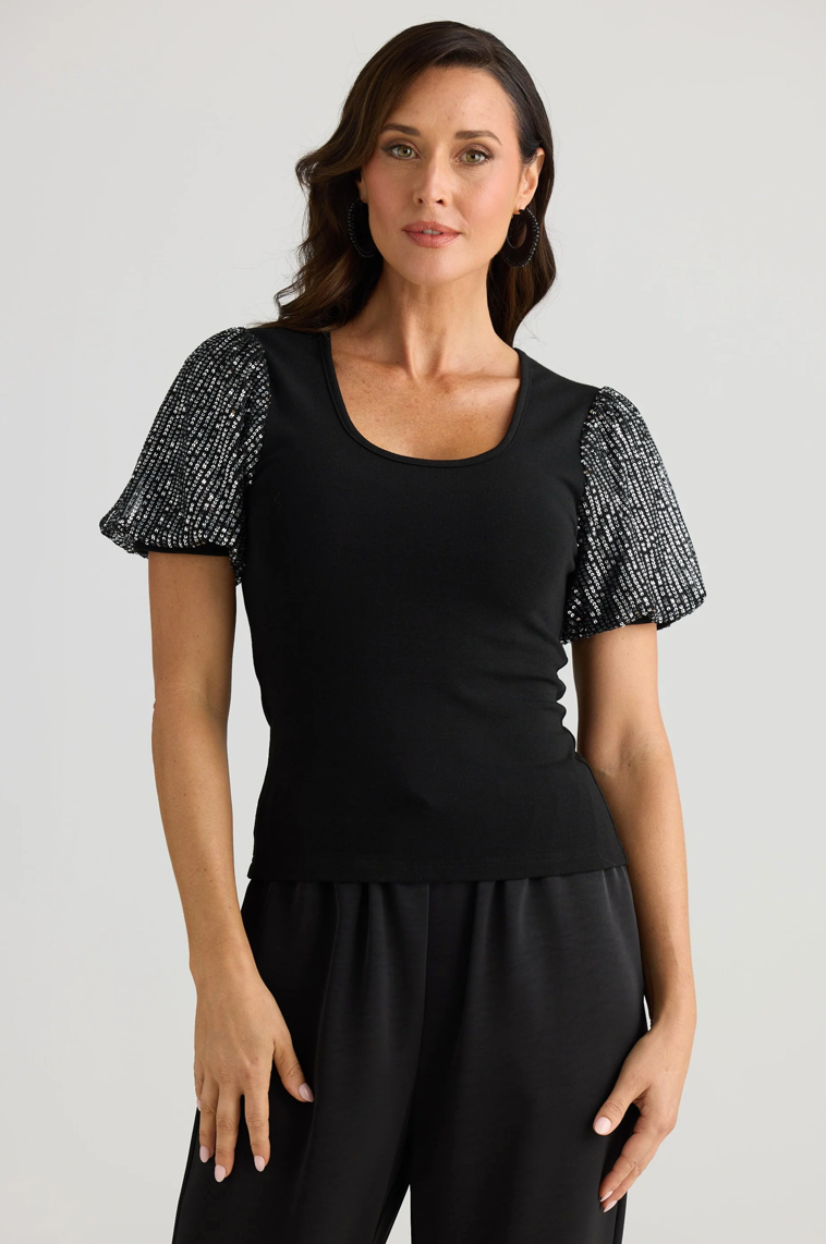 Jadore Puff Sleeve Shirt (Brave + True )