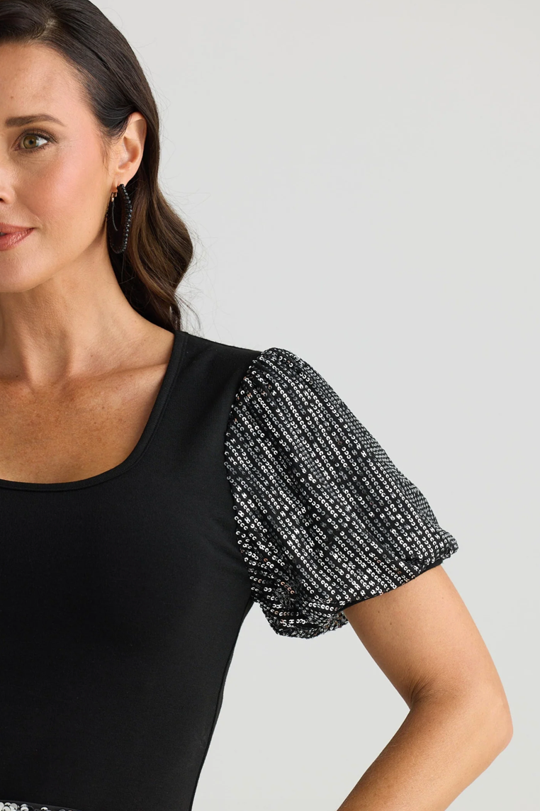 Jadore Puff Sleeve Shirt (Brave + True )