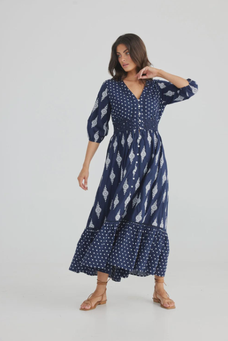 Genie Dress Navy (Talisman)