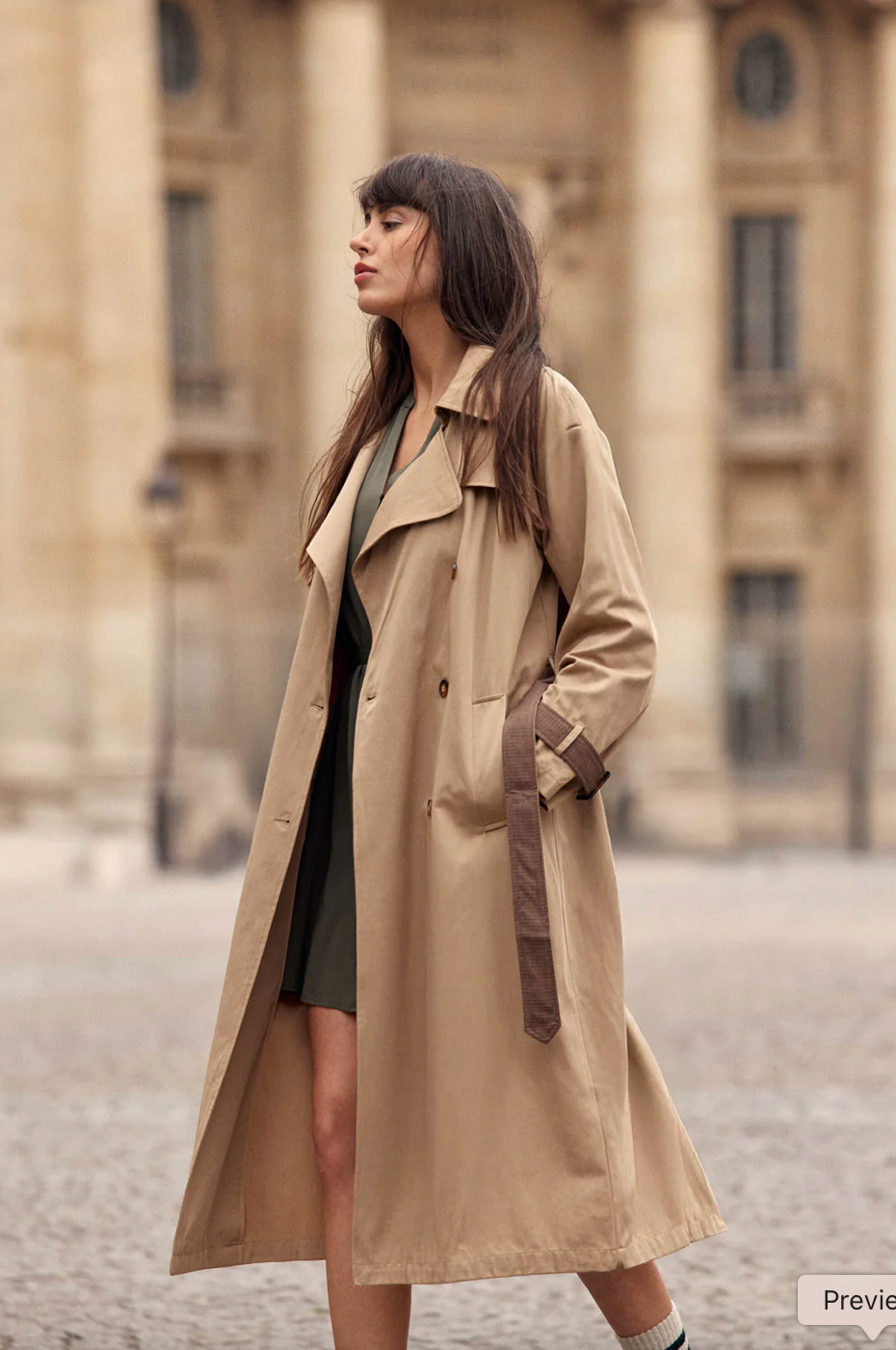 Farago Trench Coat Camel (La Petite)