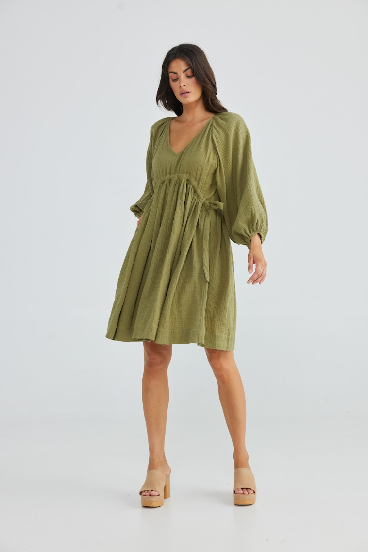 Gaia Dress Olive (Talisman)