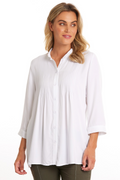 3/4 Sleeve Button Top (Sirocco)