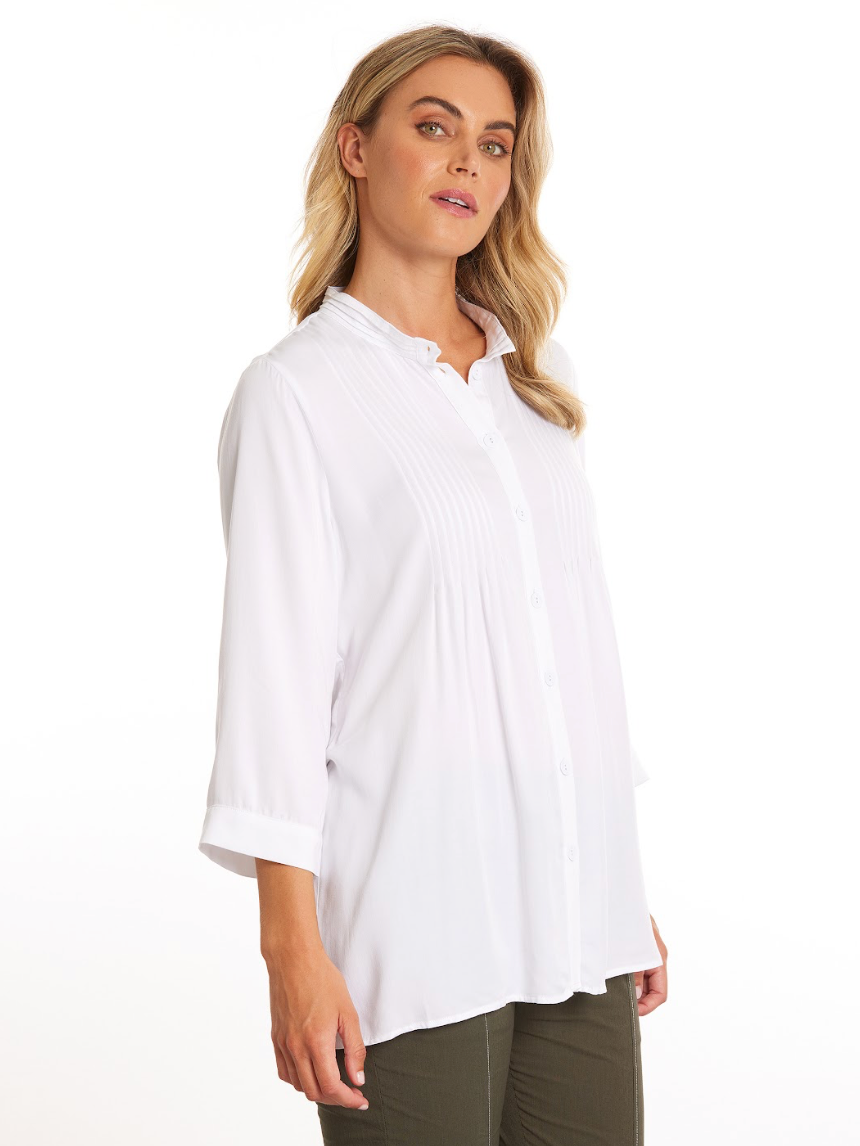 3/4 Sleeve Button Top (Sirocco)