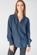 Heather Dark Blue Denim Shirt (Le Temp Des Perises)
