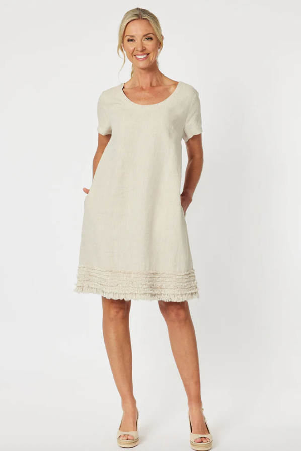 Ruffle Linen Dress (Gordon Smith)