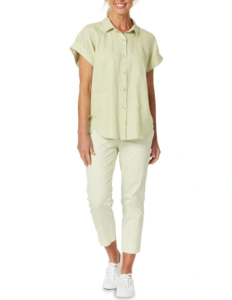 Carter Checkered Pants Celery (Gordon Smith)