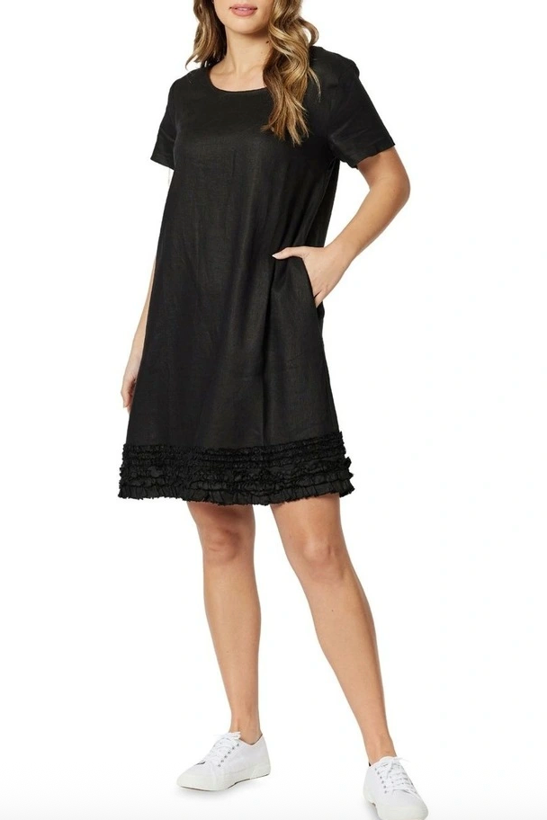 Ruffle Dress Black (Gordon Smith)