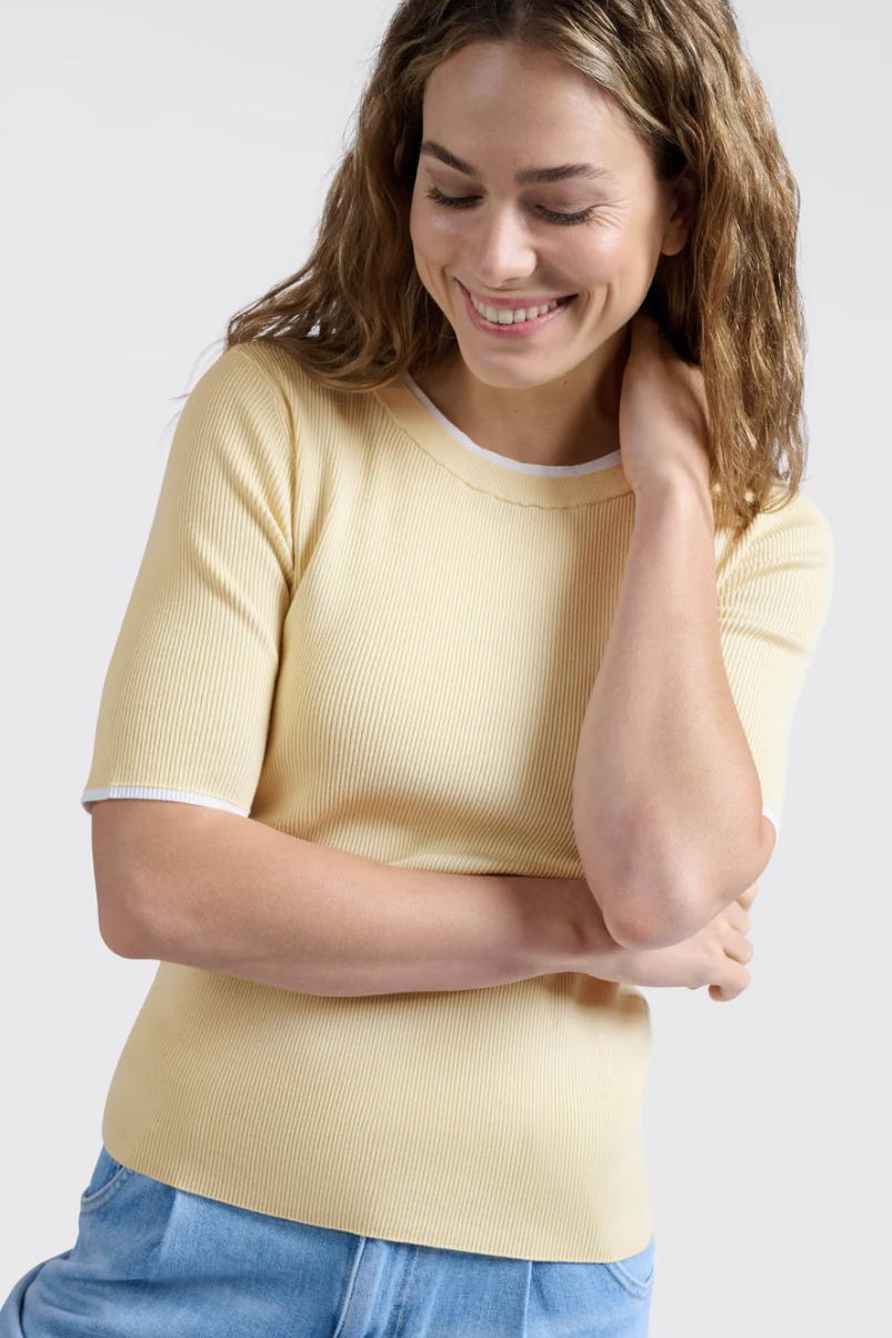 Ribbed Top Half Sleeves (Yaya)