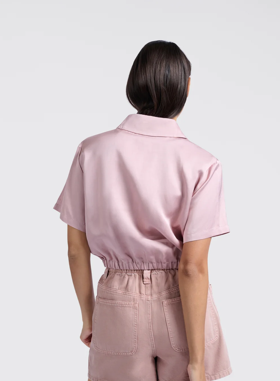 Satin Zip Short Sleeve (Yaya)