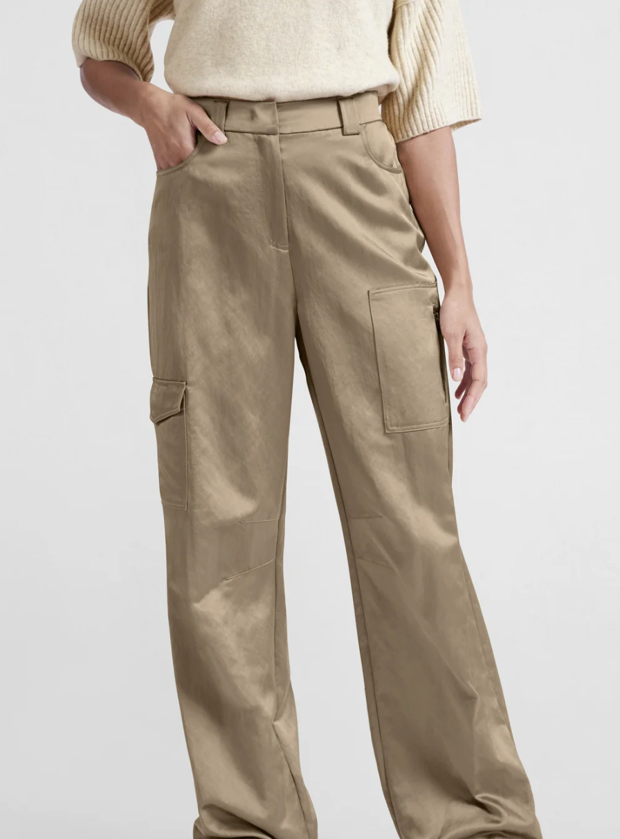 Satin Cargo Trousers (Yaya)