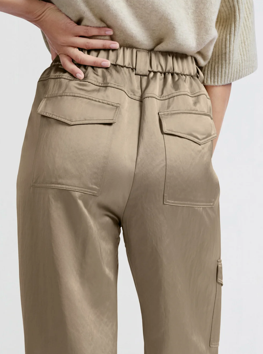 Satin Cargo Trousers (Yaya)