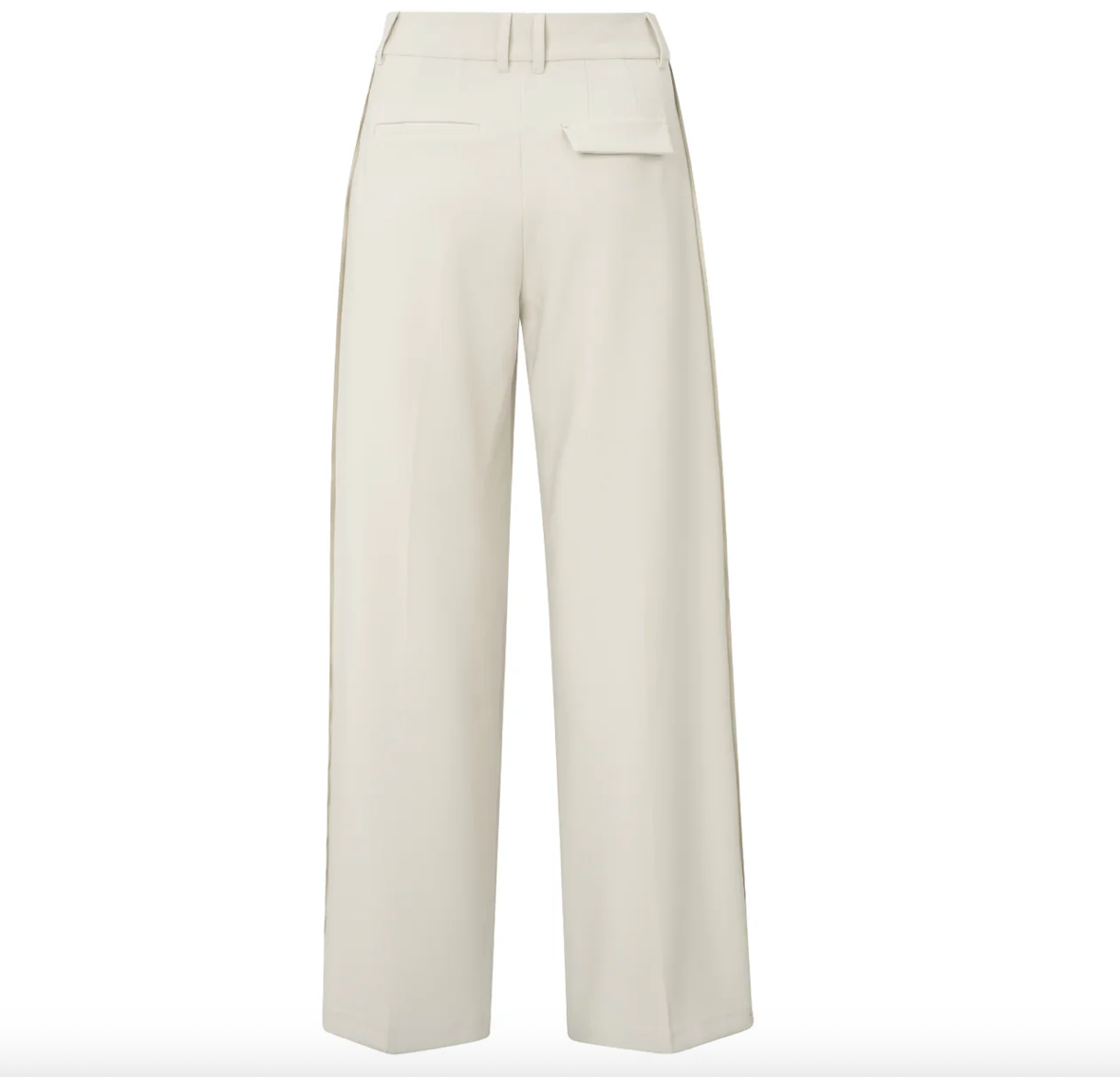 Woven Wide Leg Trousers With Contrast Tape (Yaya)
