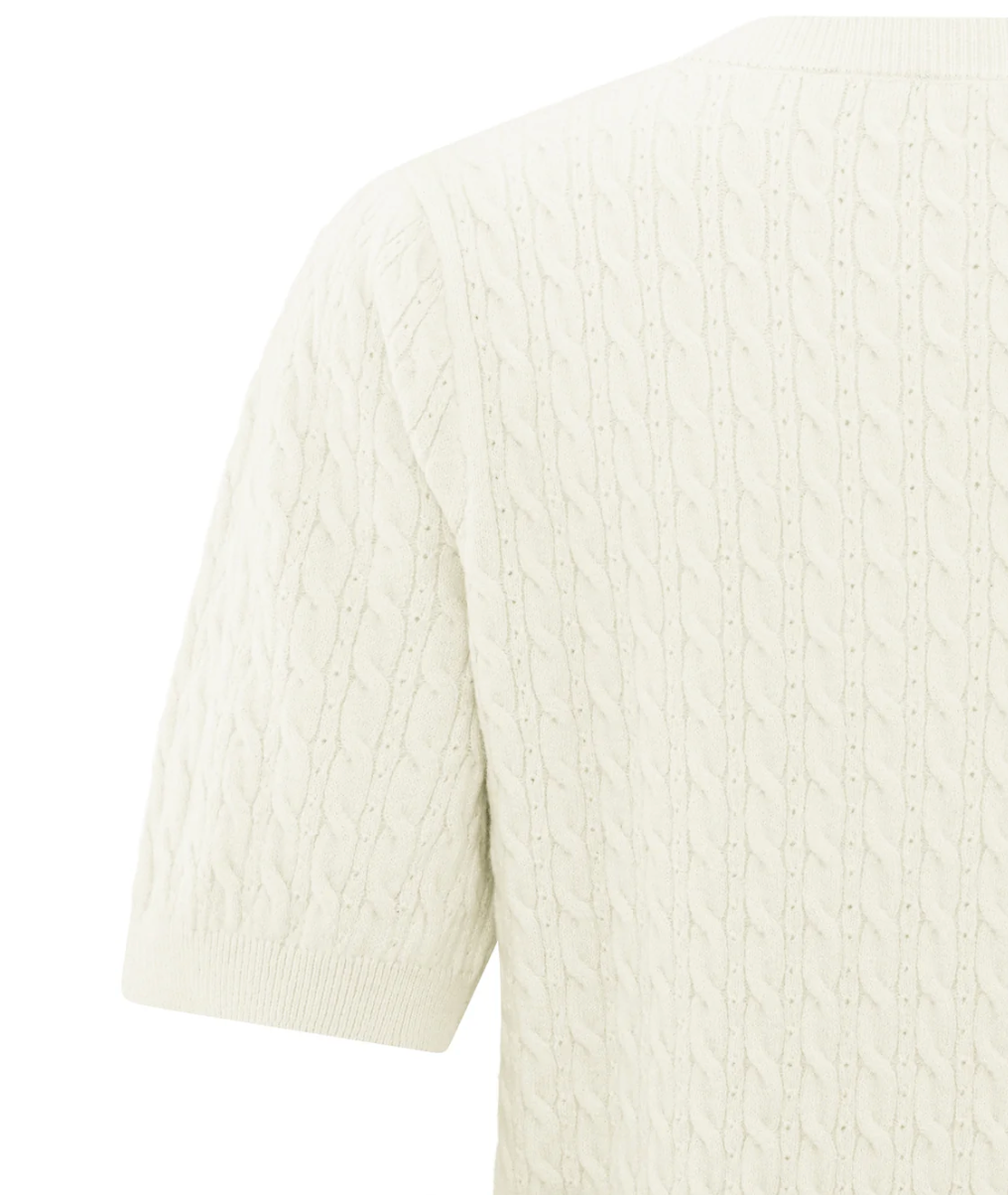 Knitted Short Sleeve Sweater (Yaya)