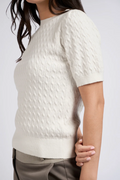 Knitted Short Sleeve Sweater (Yaya)