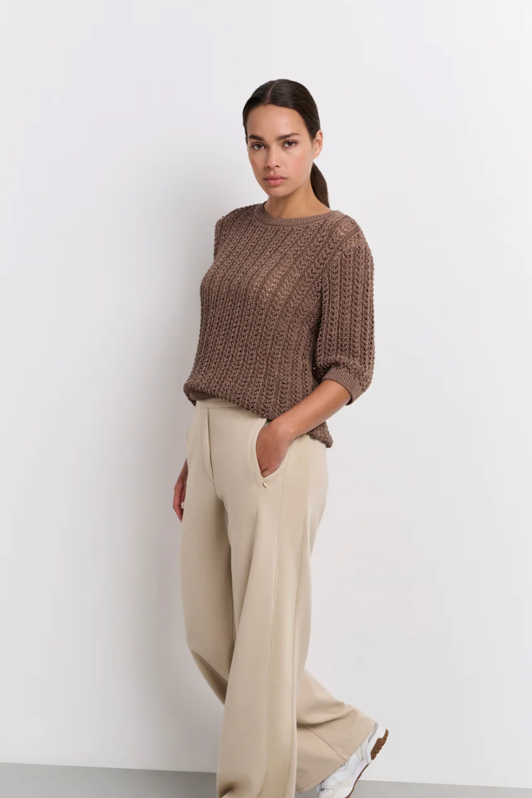High Waisted Wide Leg Trousers (Yaya)