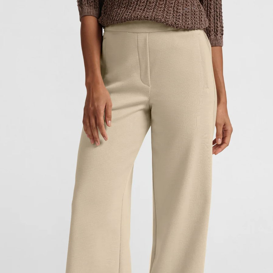 High Waisted Wide Leg Trousers (Yaya)