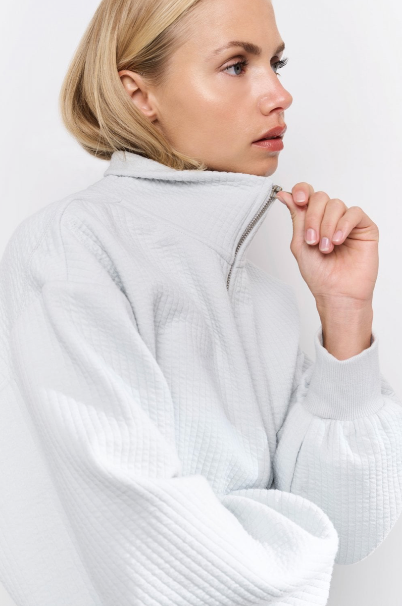 Ribbed Jersey Cardigan With Zipper (Yaya)