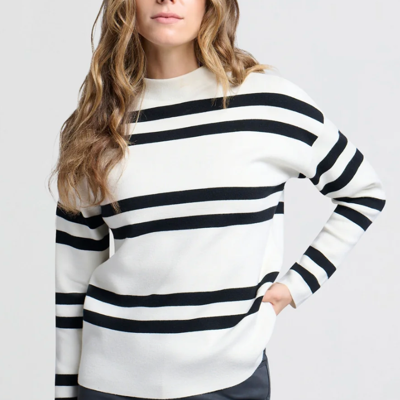 Turtleneck Stripe Sweater (Yaya)