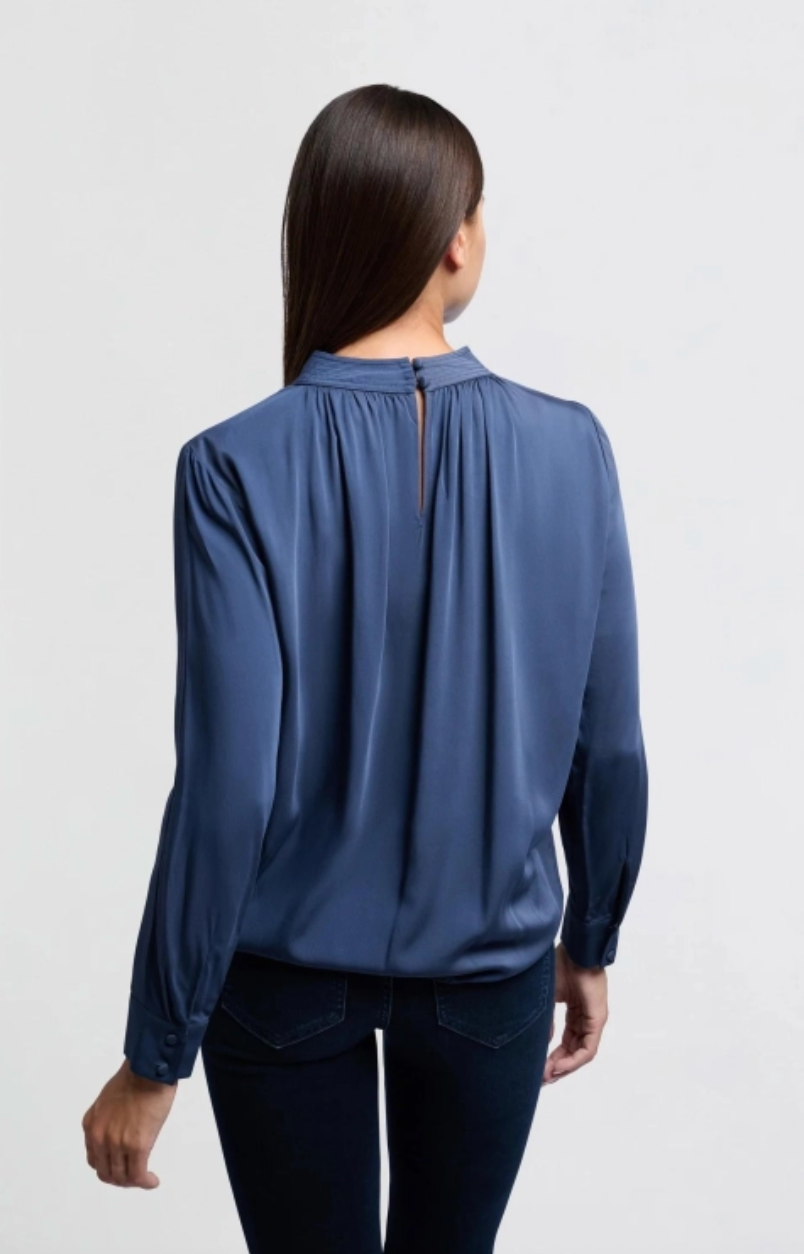 Satin Turtleneck Blouse (Yaya)
