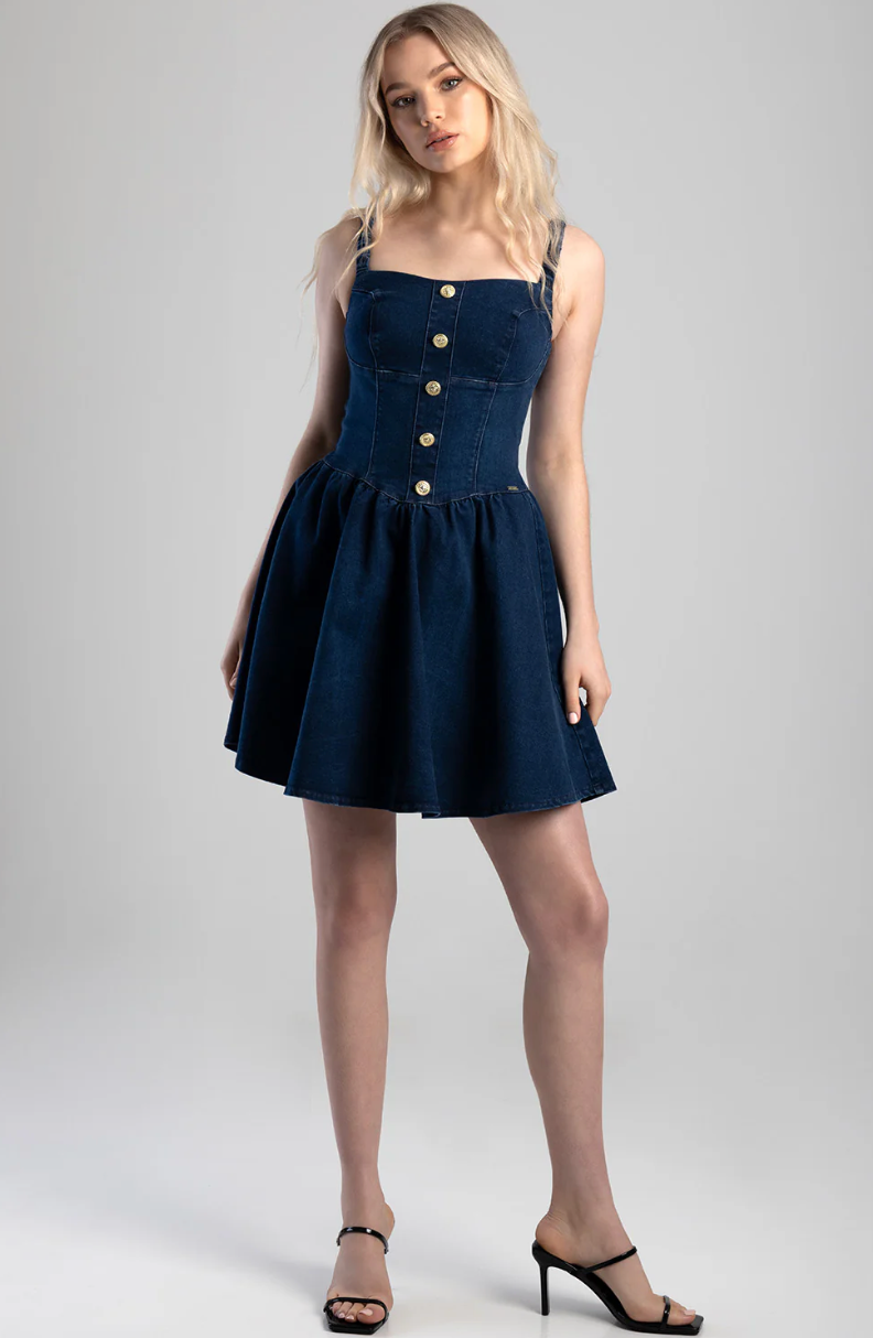 Regina Denim Skater Dress (Sissy Boy)